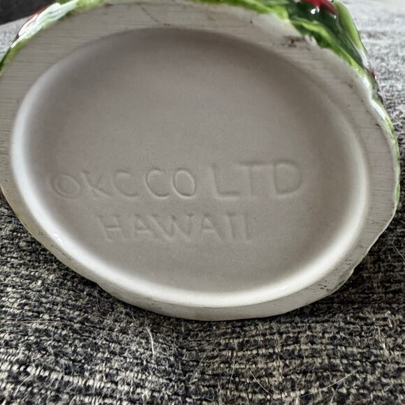 KCCO Ltd Hawaii 3-D Hand-painted Hula Girl Palm Tree Coffee Tea Mug Collectible - Picture 11 of 11